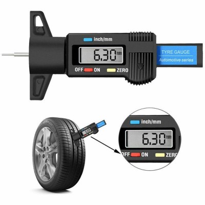Tire Tread/Brake Pad Shoe Digital Depth Measure Gauge  Caliper LCD Display 